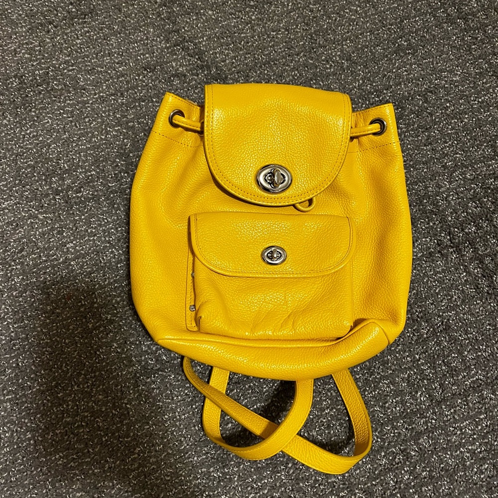 Coach Yellow Backpack